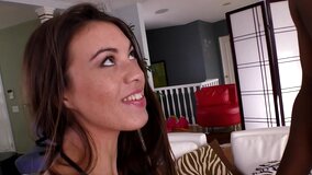 Another interracial video with young whore and tender black guy