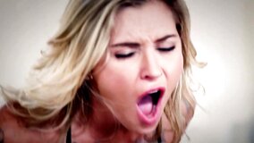 Tattooed blonde has fun with the well-hung beau