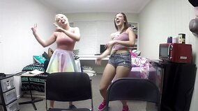 A couple of frisky freshmen are doing a kinky scene in the dorm