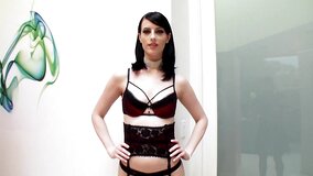 A slut receives a hard dick up her ass and a cock in her mouth